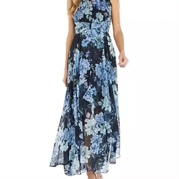 R & M Richards | Dresses | R M Richards Long Halter Floral Dress | Poshmark